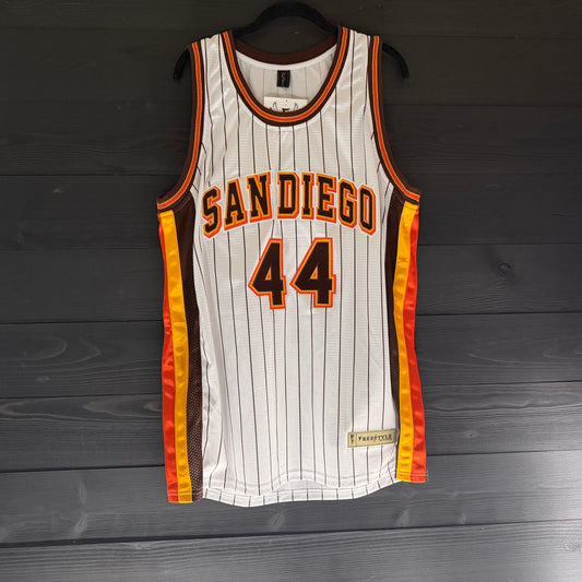 A-114a #44 White Orange Yellow Brown Pinstripes - ALL STOCK