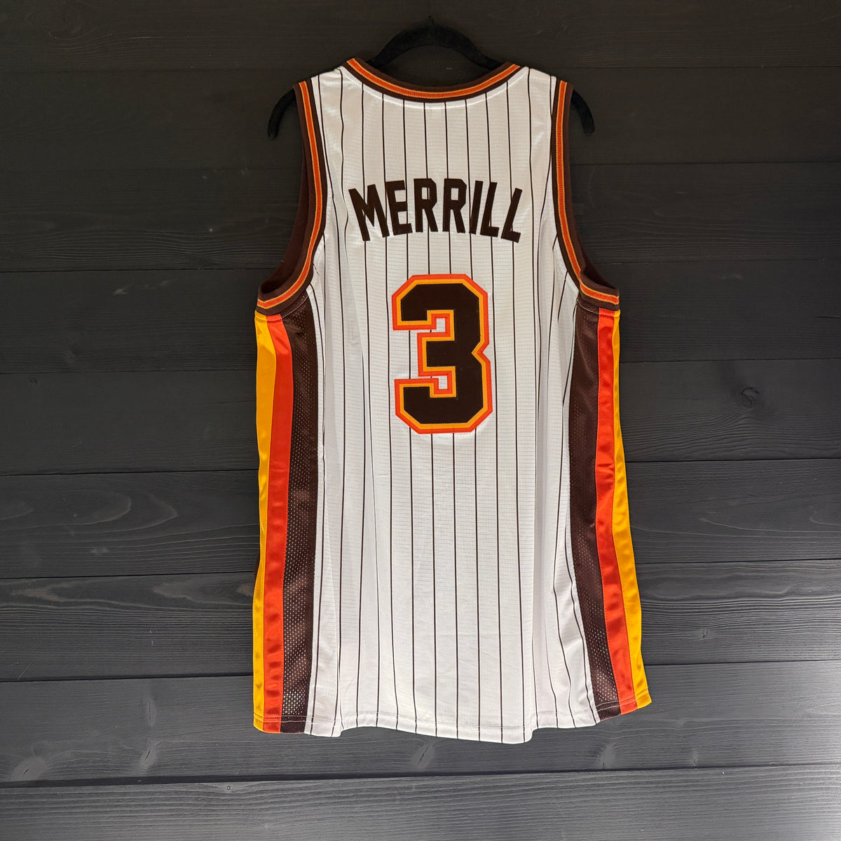 Youth #3 - White Orange Brown Pinstripes | AY-114a