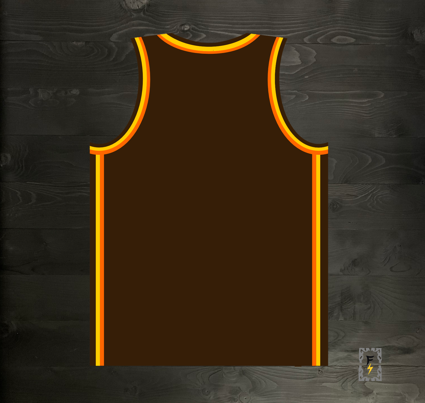A-115m SD Brown Yellow Orange Basketball Tank Top - MADE TO ORDER