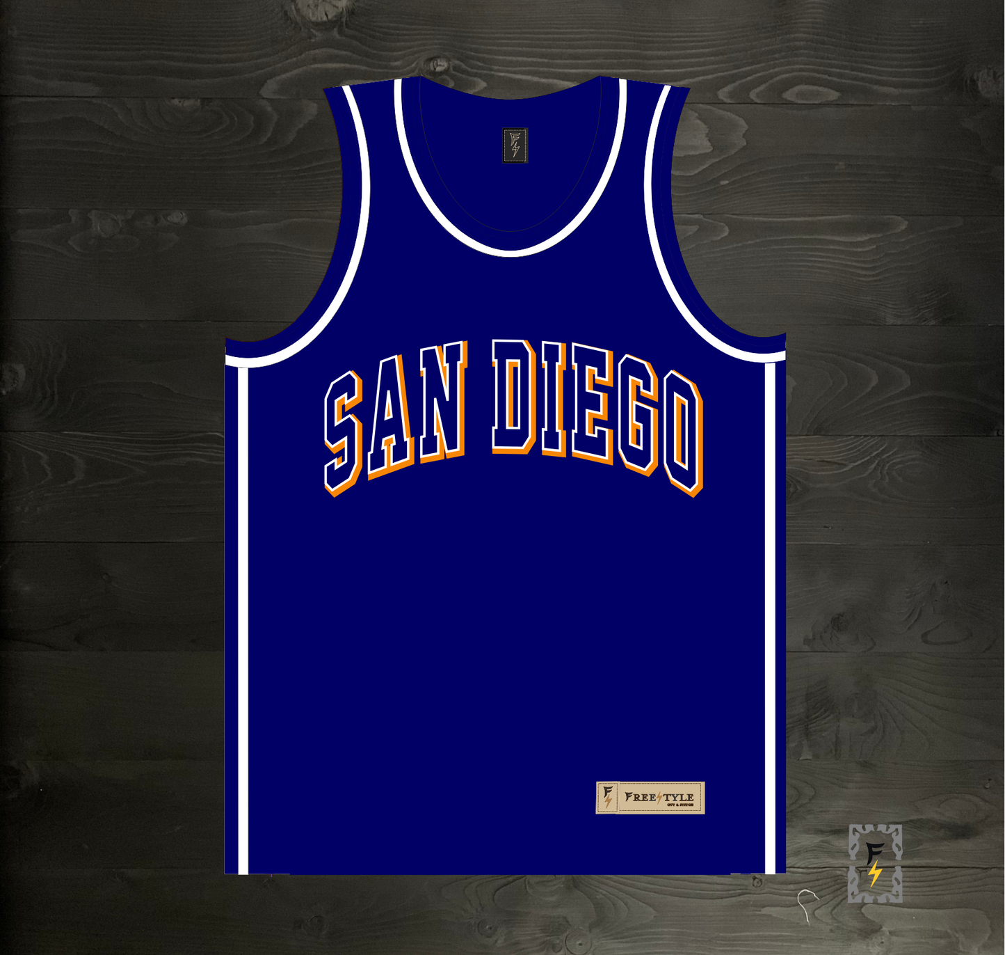 A-118m SD Navy Basketball Tank Top - MADE TO ORDER