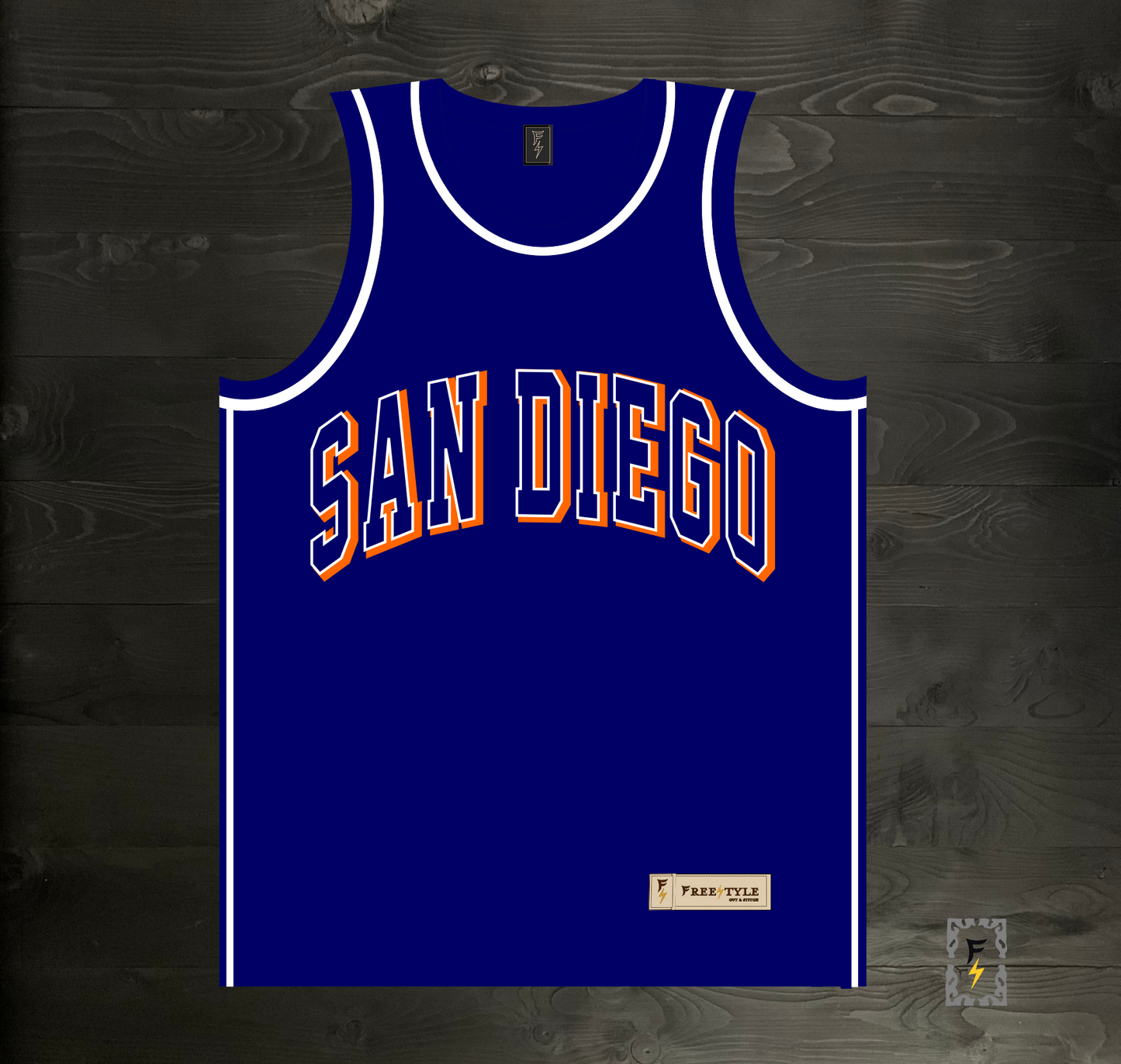 A-118m SD Navy Basketball Tank Top - MADE TO ORDER