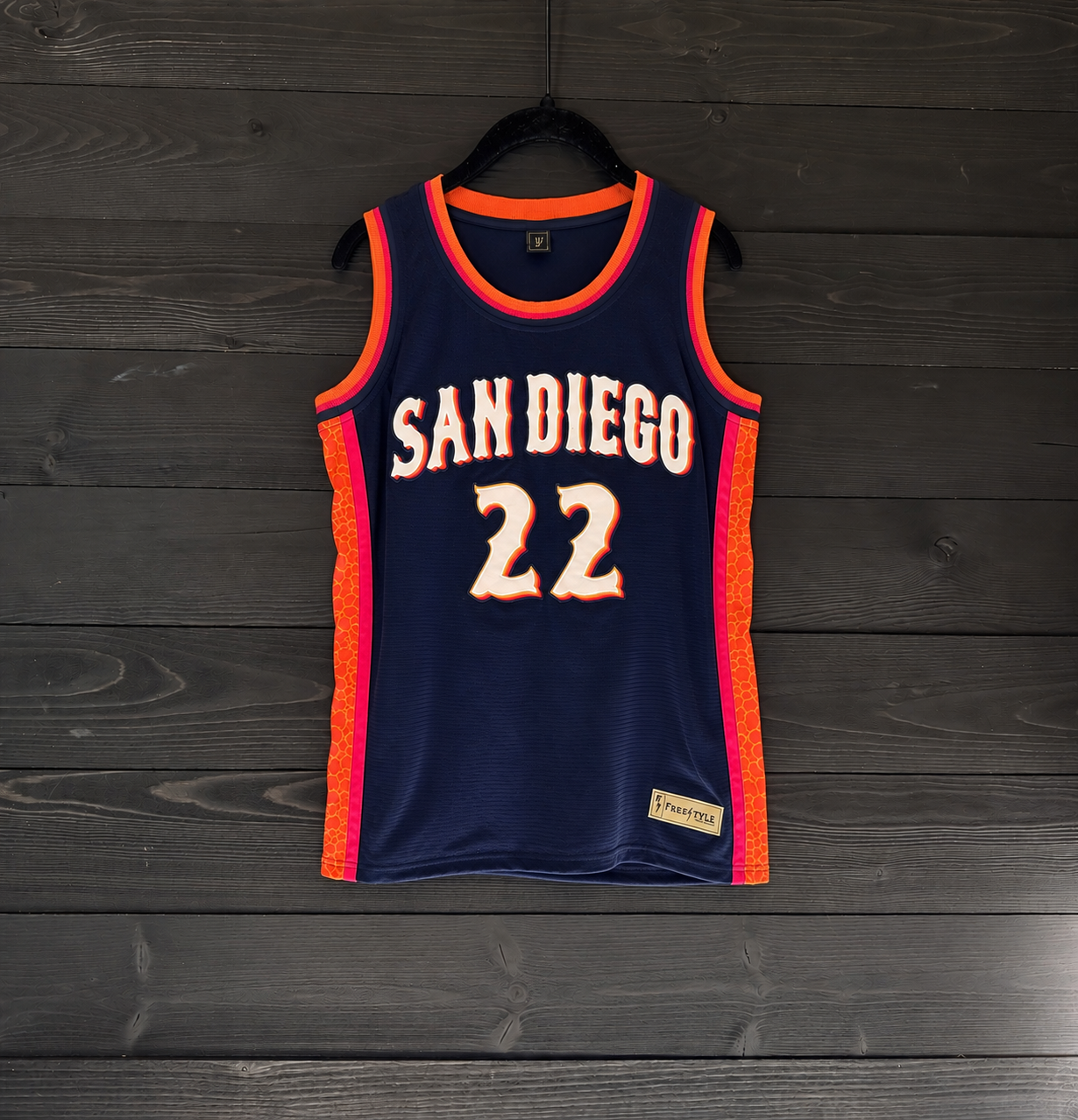 A-120a #22 - Navy Marigold Magenta - YOUTH SIZE Available Stock