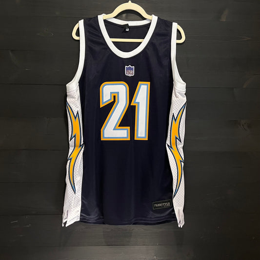 B-017a #21 Navy White Powder Throwback -AVAILABLE STOCK