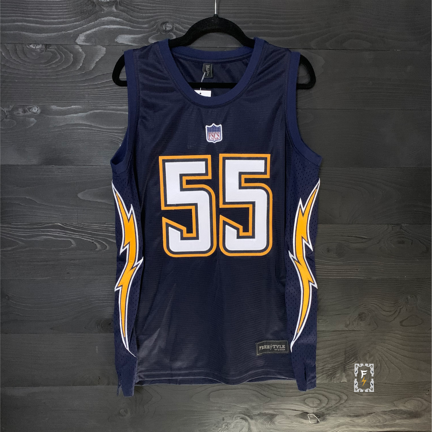B-019a #55 Navy Yellow Gold White Throwback- AVAILABLE STOCK