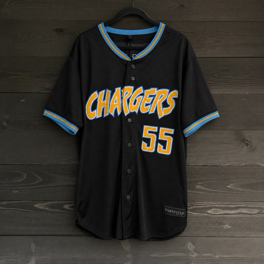 B-041a #55 Black Powder Yellow Gold Baseball - AVAILABLE STOCK