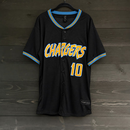 B-041a #10 Black Powder Yellow Gold Baseball - AVAILABLE STOCK