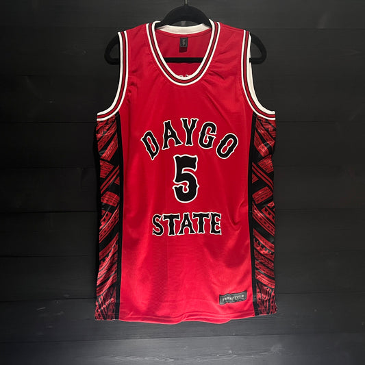 C-007a #5 Daygo State Red Hoops Tribal - AVAILABLE STOCK