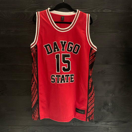 C-007a #15 Daygo State Red Hoops Tribal - AVAILABLE STOCK