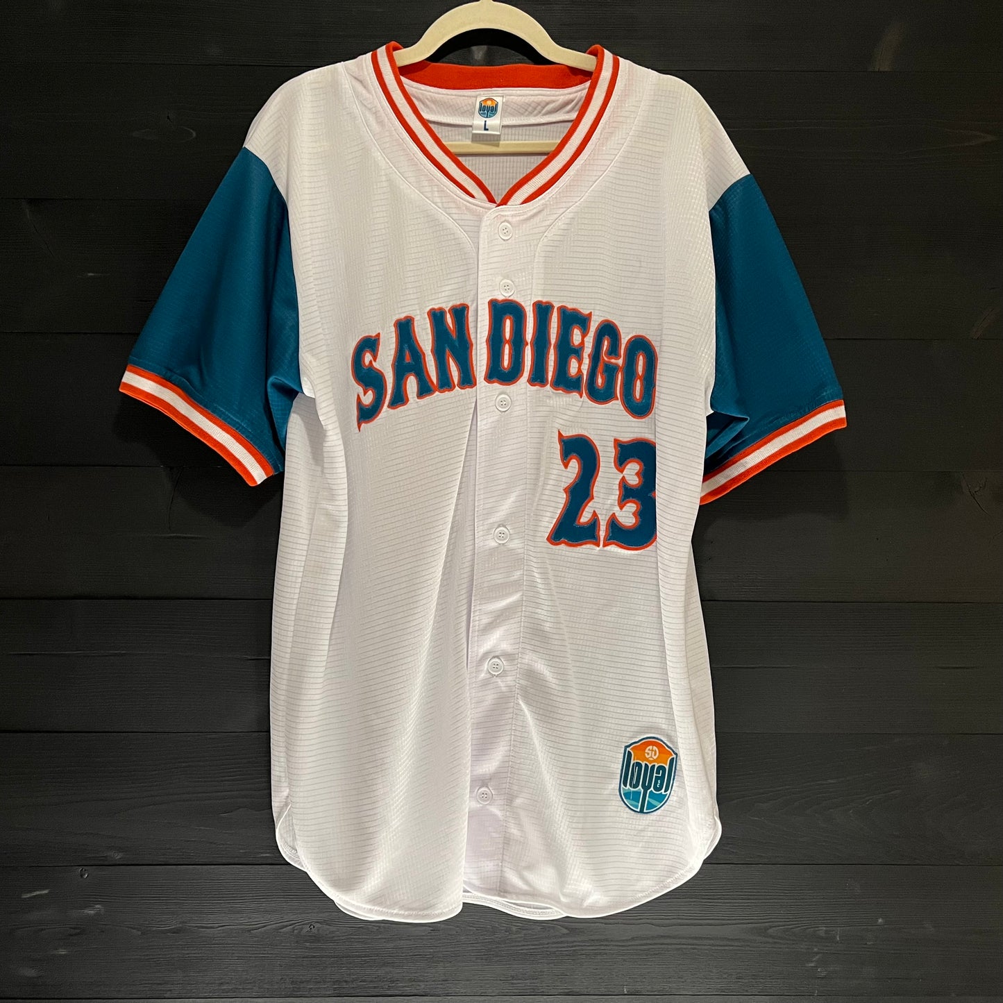 F-300m #23 STAY LOYAL SD White Baseball Jersey - MADE TO ORDER