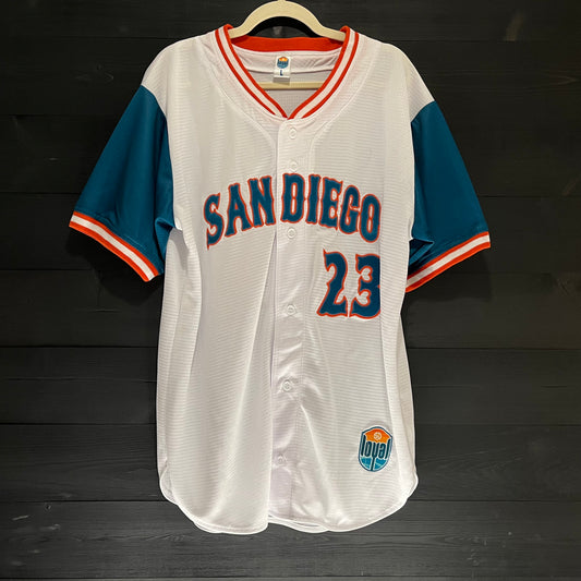 F-300m #23 STAY LOYAL SD White Baseball Jersey - MADE TO ORDER