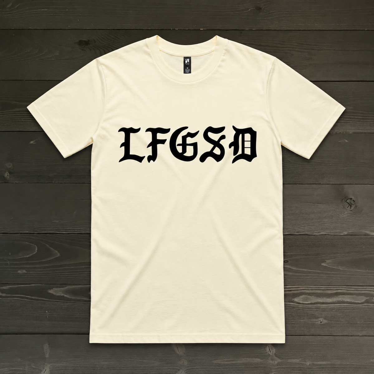 Men LFGSD Creme Black Old English| TM-013