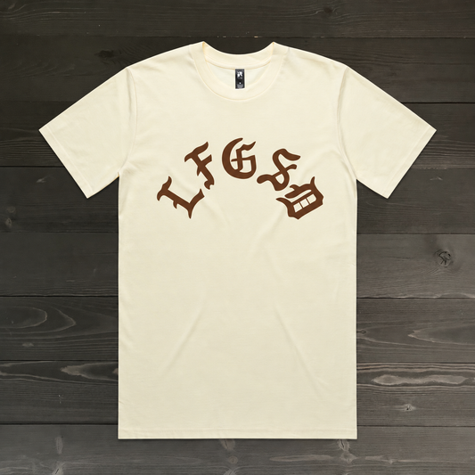 Men LFGSD Creme Brown Old English Arch | TM-017