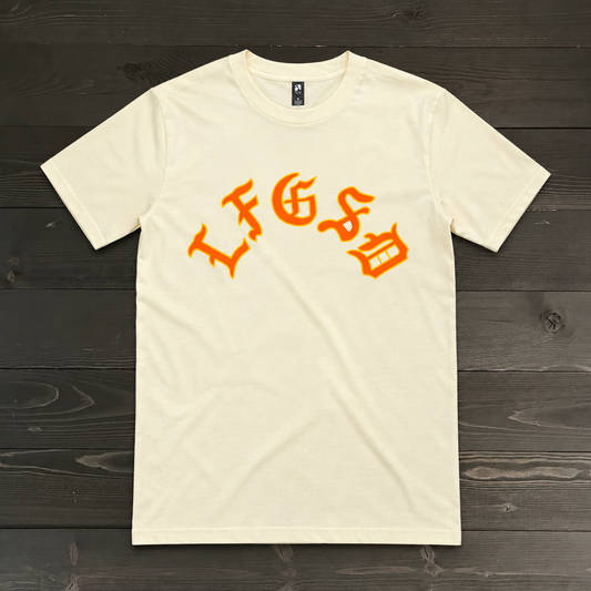 Men LFGSD Creme Yellow Orange Old English Arch | TM-020