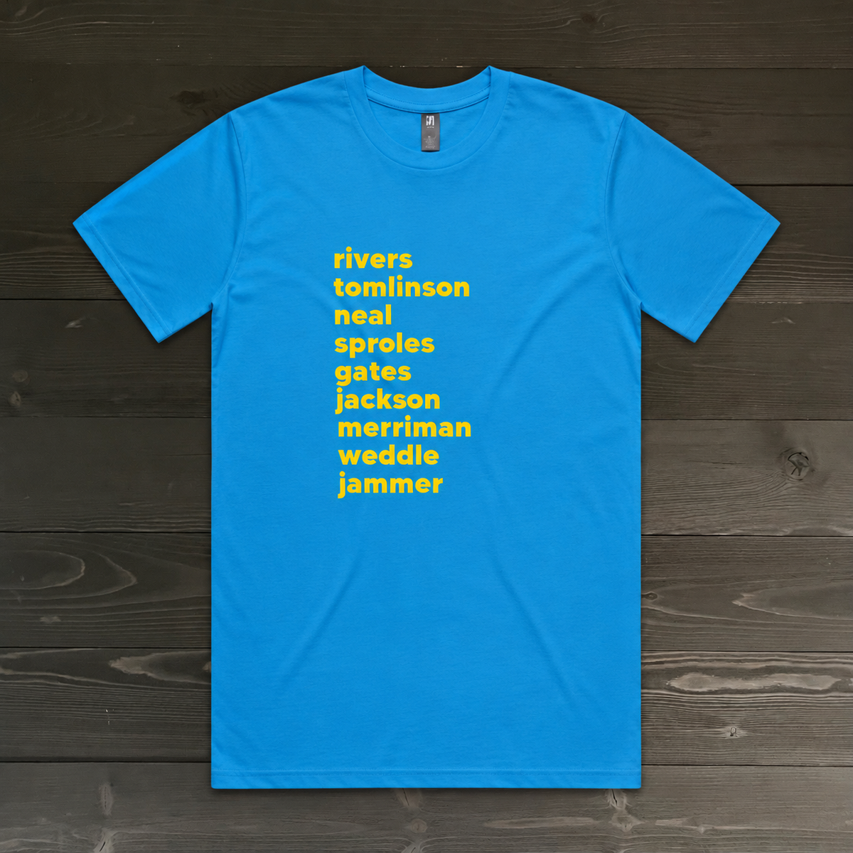 Men 07 Bolt Squad on Light Blue Tee | TM-025