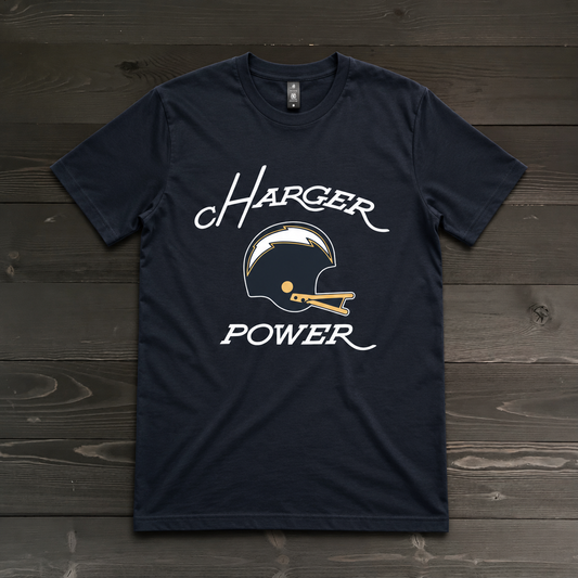 Men Charger Power Navy Blue Tee| TM-103