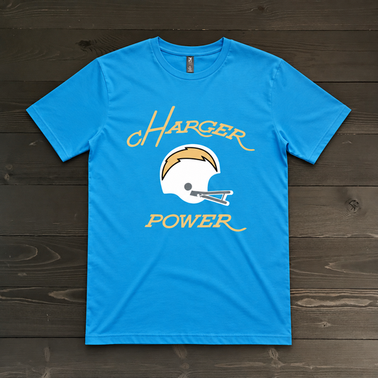 Men Charger Power Light Blue Tee| TM-104
