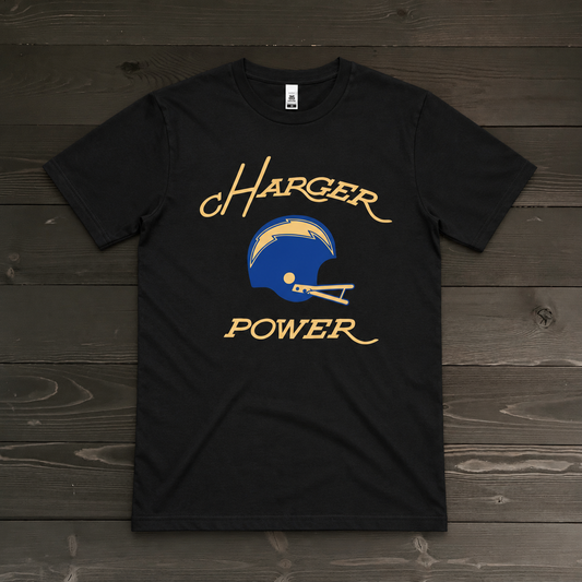 Men Charger Power Black Tee| TM-105