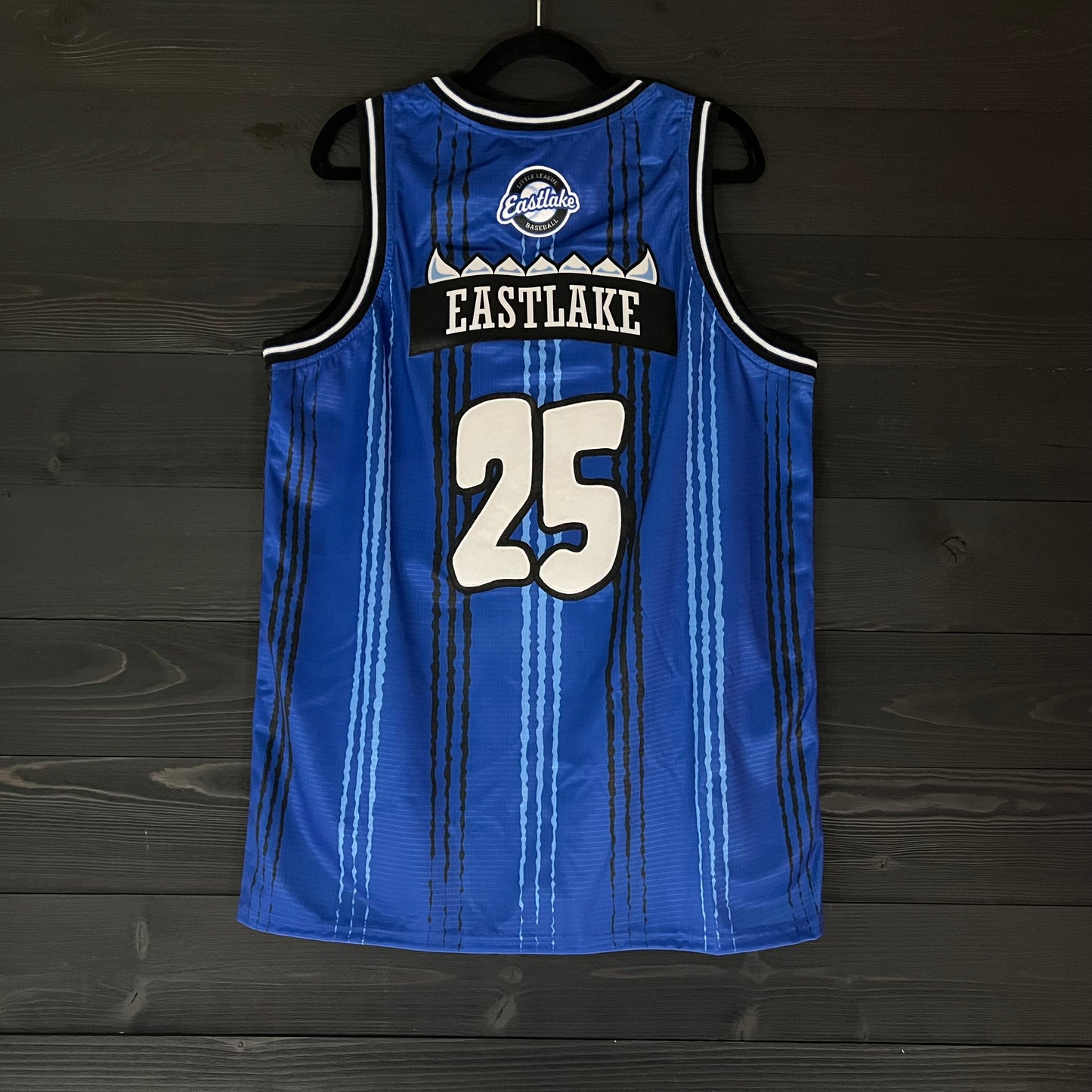 L-001m - EASTLAKE #25 ELL Beastlake Royal Blue 2025 Basketball Tank - MADE TO ORDER