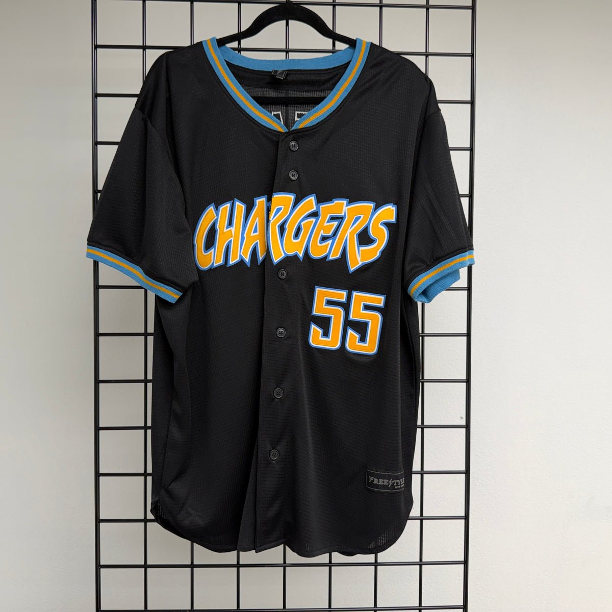 B-041a #55 Black Powder Yellow Gold Baseball - AVAILABLE STOCK