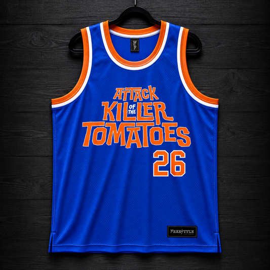V-106m Attack of the Killer Tomatoes Knicks Inspired -New York Comic Con 2026 - Basketball Jersey - PRE-ORDER