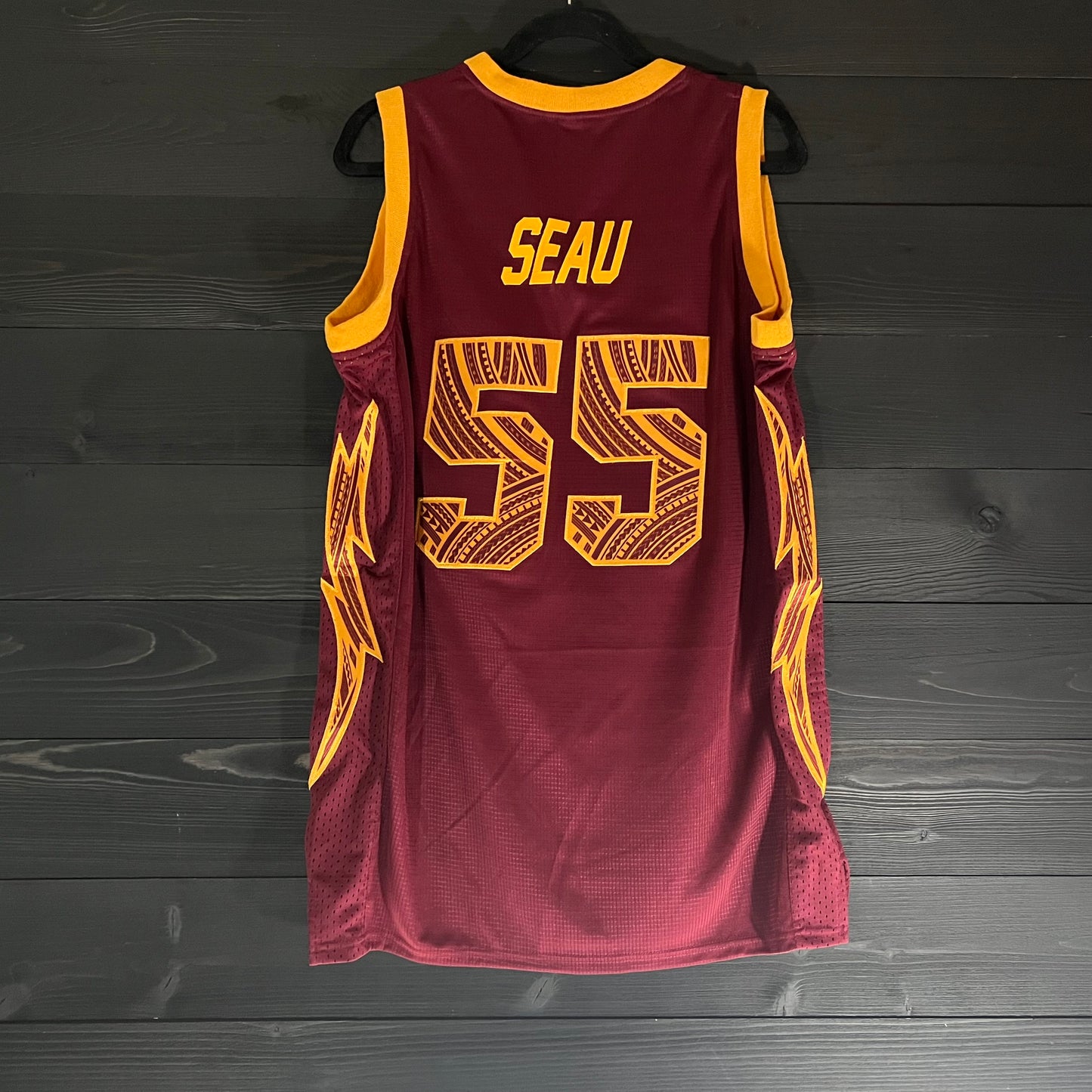 T-004a #55 Maroon Gold Tribal Bolts - AVAILABLE STOCK