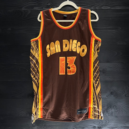 A-002m #13 Brown Orange Tribalz  - MADE TO ORDER - ALL SIZES