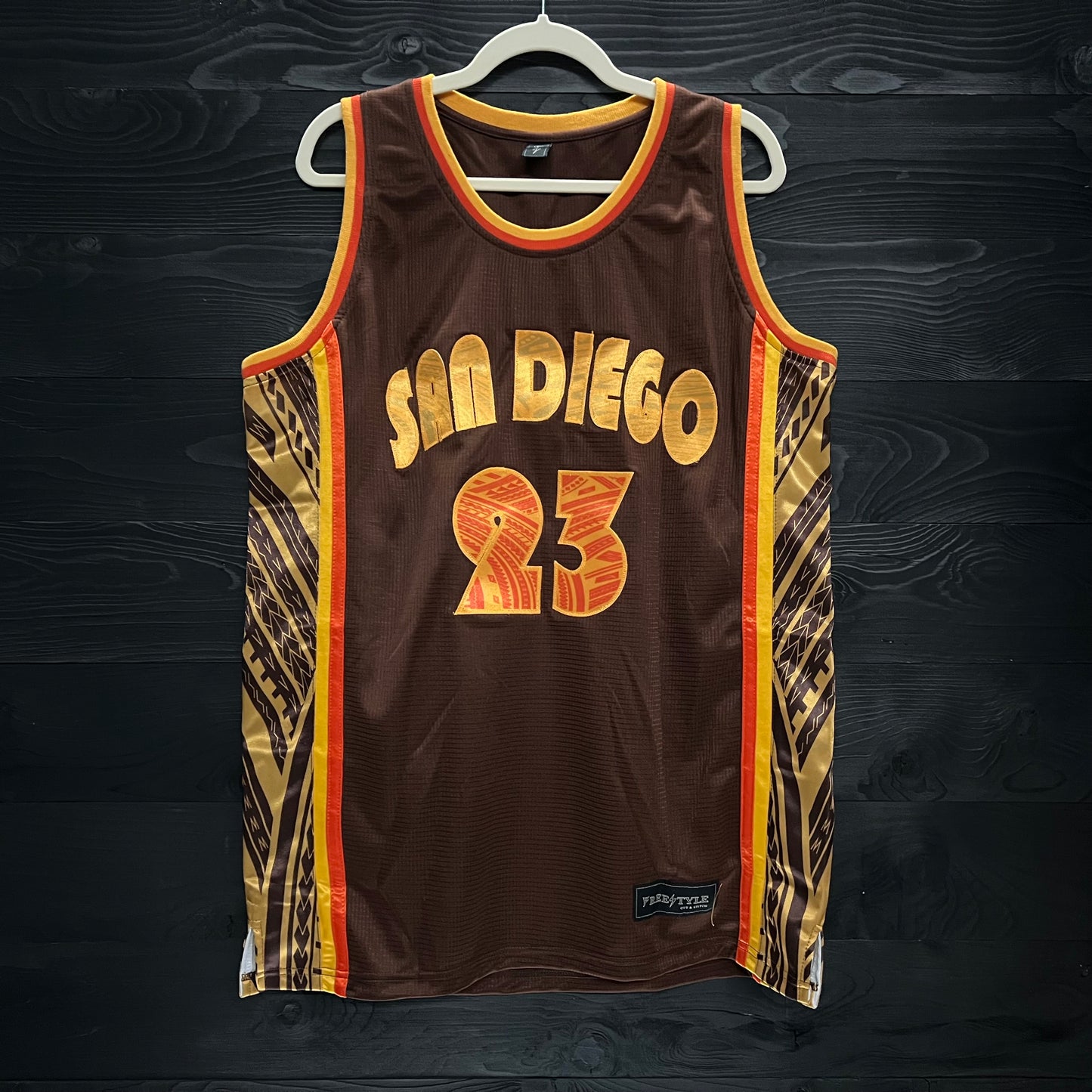 A-002m #23 Brown Orange Tribalz  - MADE TO ORDER - ALL SIZES