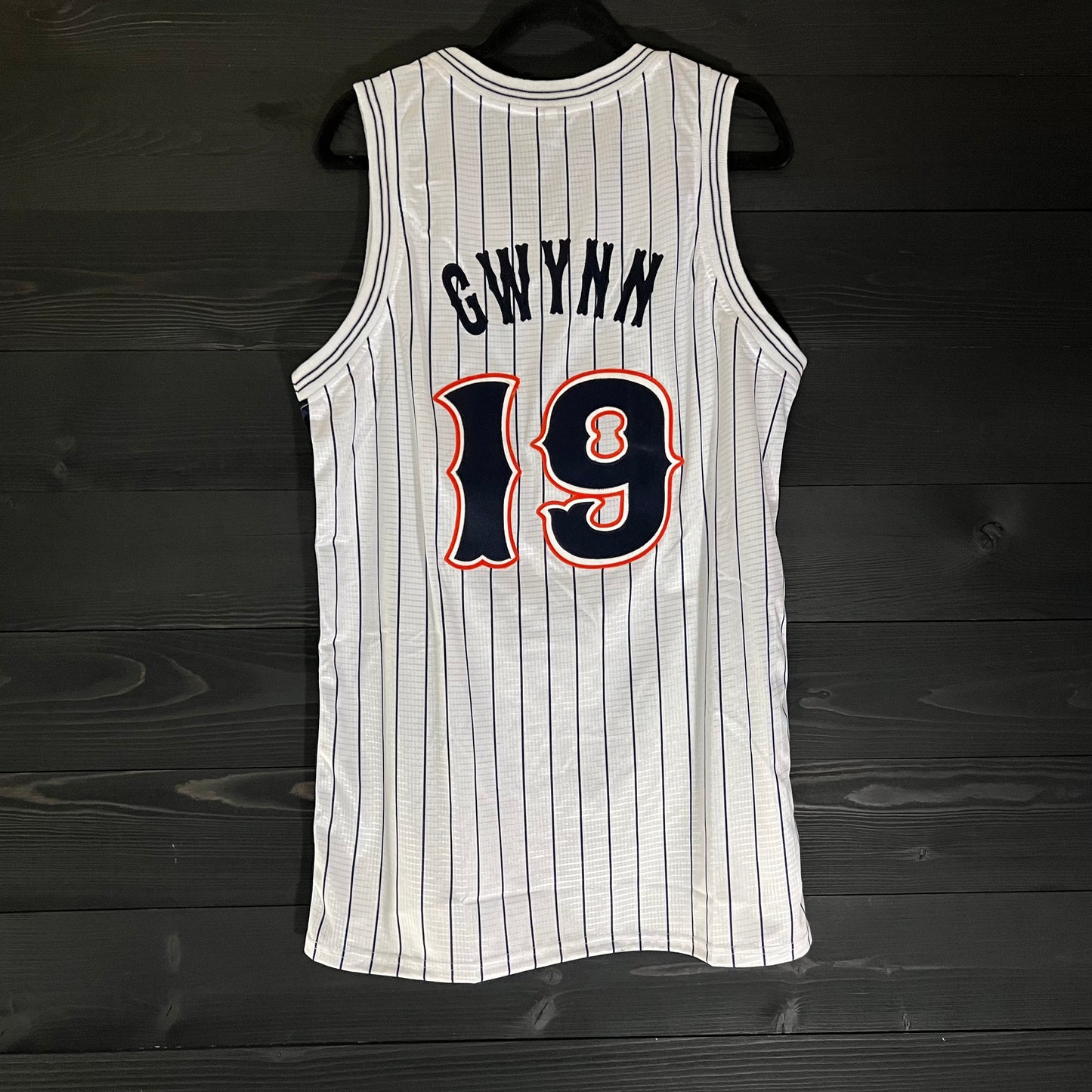 A-019m #19 White Navy Orange Pinstripes Tribalz - MADE TO ORDER - ALL SIZES
