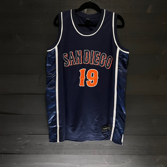 A-022m #19 Navy White Orange Tuscan - MADE TO ORDER - ALL SIZES