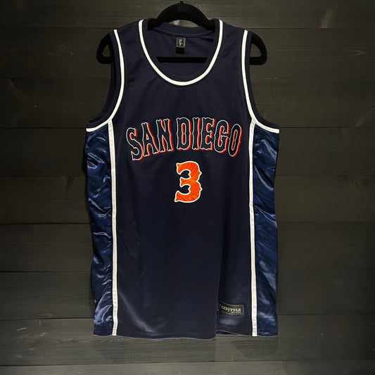 A-022m #3 Navy White Orange Tuscan - MADE TO ORDER - ALL SIZES