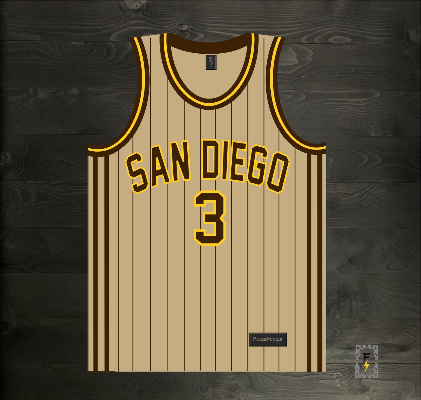 A-105m ACTION JACKSON #3 Sand Bown Pinstripes - MADE TO ORDER