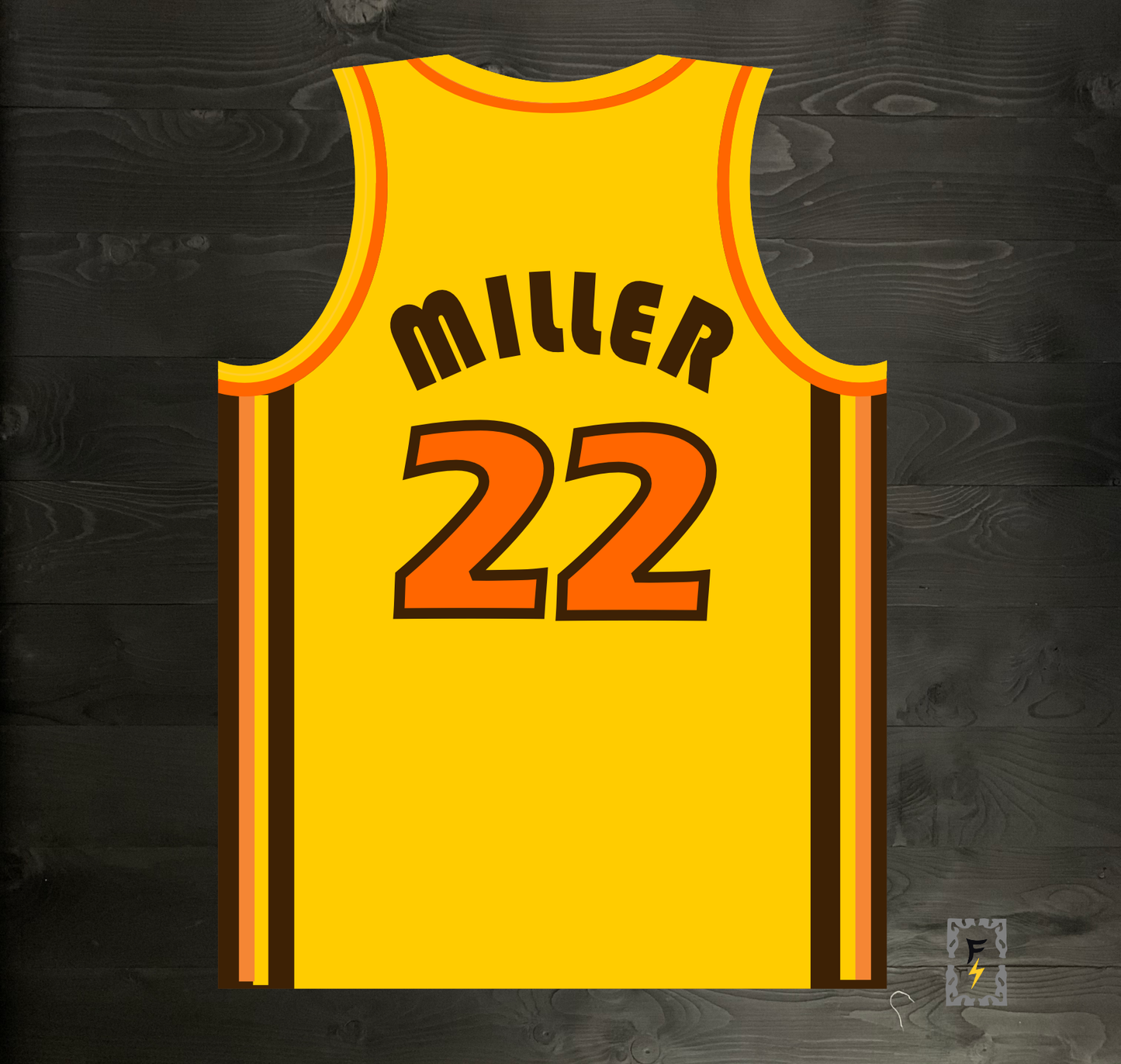 A-101m #22 Yellow Brown Retro ALL SIZES - MADE TO ORDER