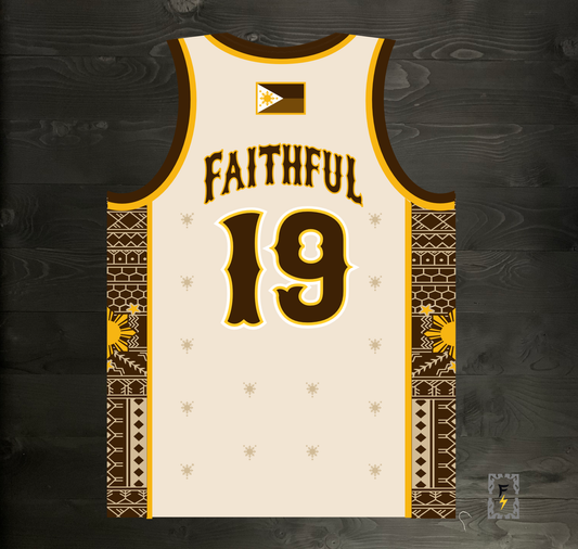 A-102m #19 FAITHFUL Filipino Inspired Creme Brown Barong - MADE TO ORDER