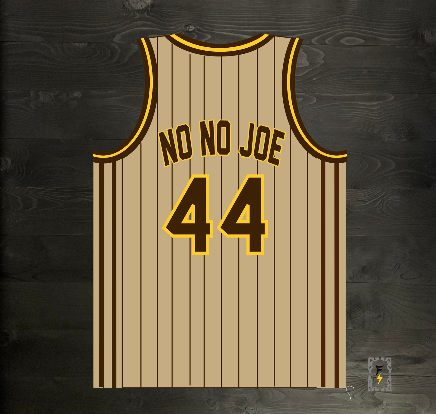 A-105m NO NO JOE #44 Sand Bown Pinstripes - MADE TO ORDER