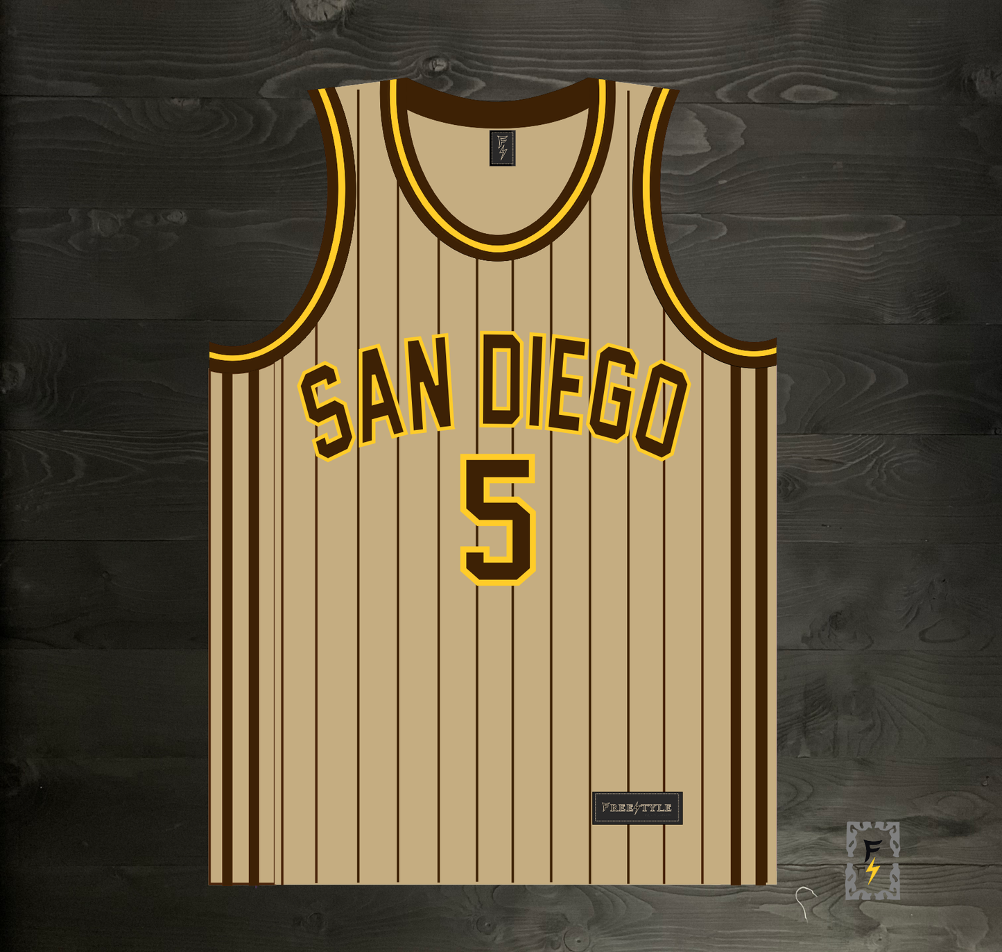 A-105m LASER RAMON #5 Sand Bown Pinstripes - MADE TO ORDER