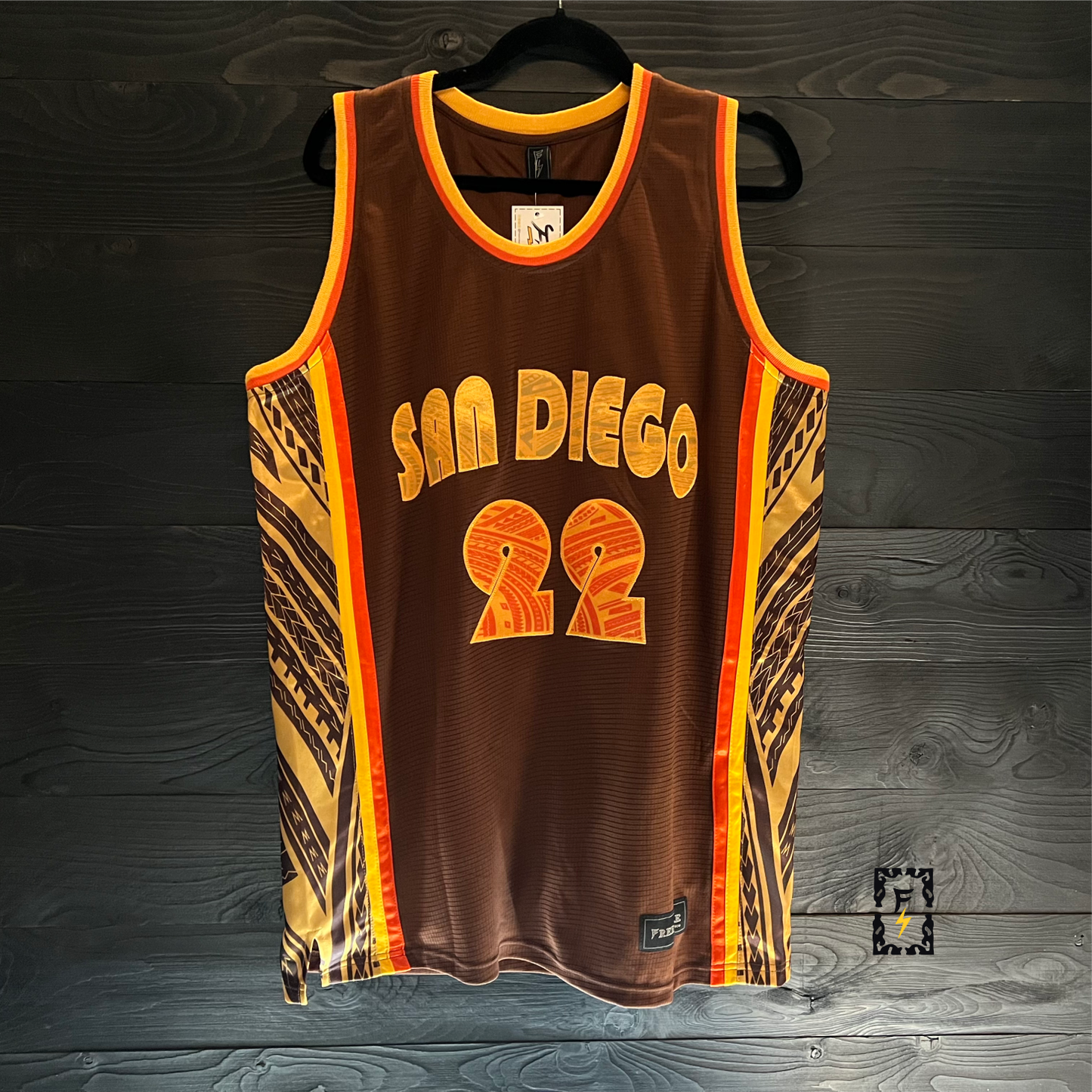 A-002m #22 Brown Orange Tribalz  - MADE TO ORDER - ALL SIZES