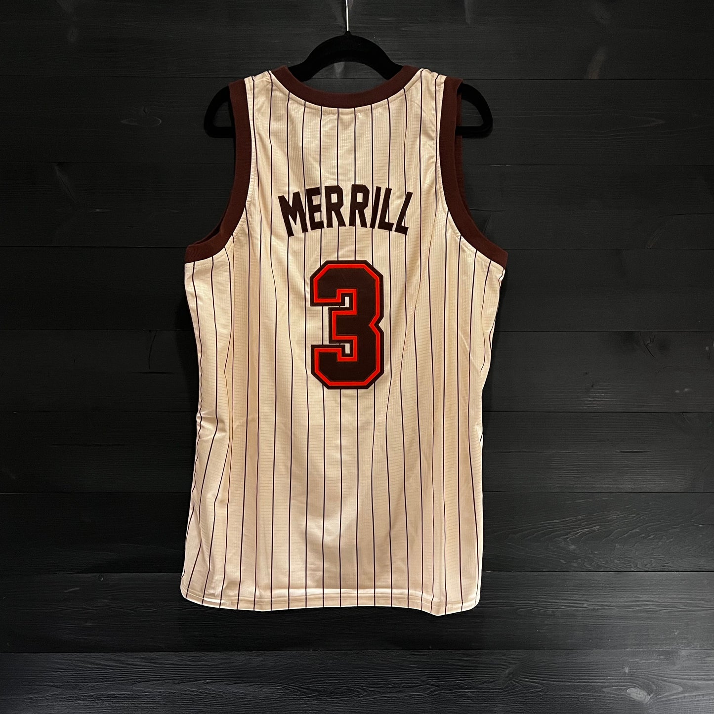 A-012a #3 Creme Orange Brown Pinstripes - ALL SIZES
