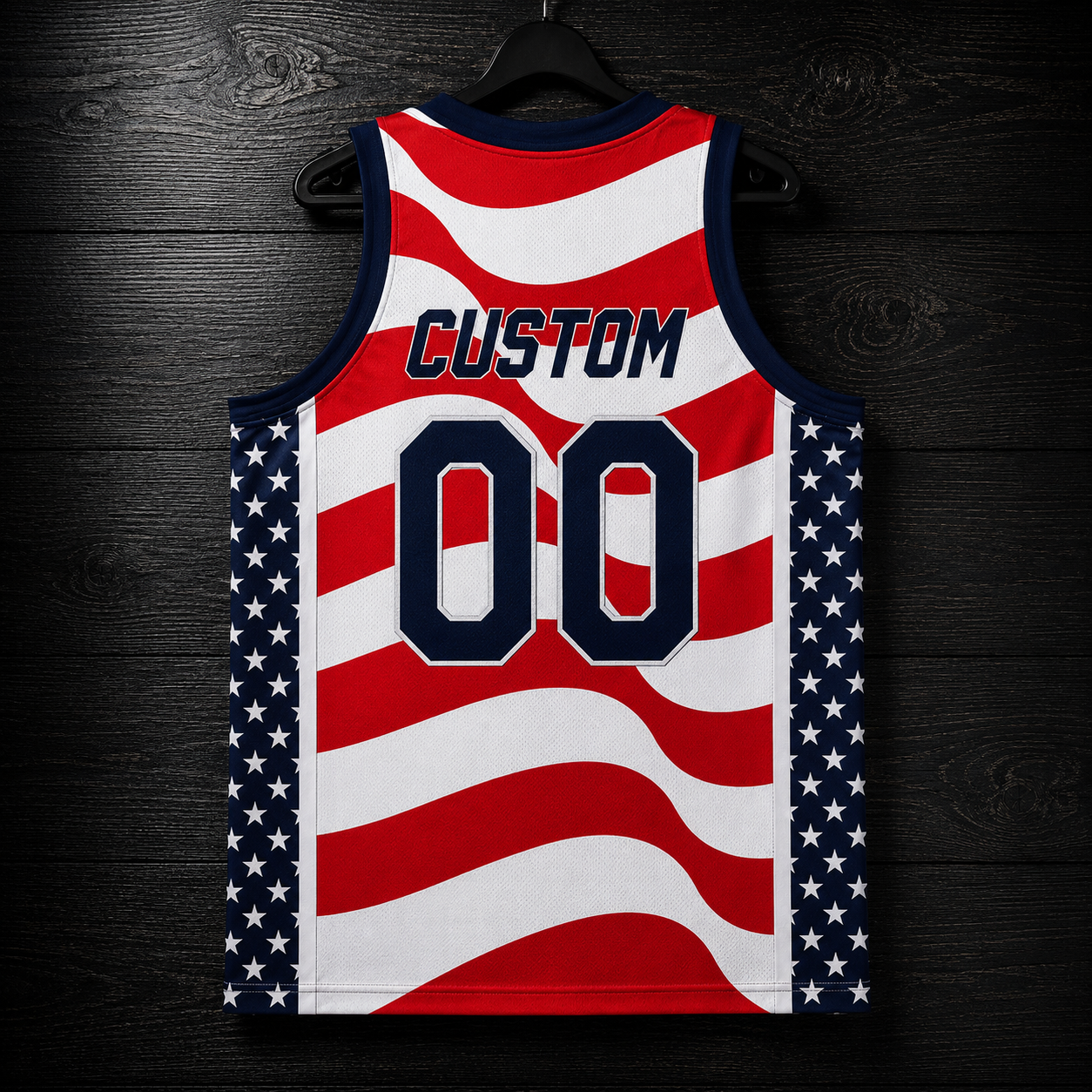 F-900m CUSTOM Name and #USA Inspired Basketball Jersey - MADE TO ORDER