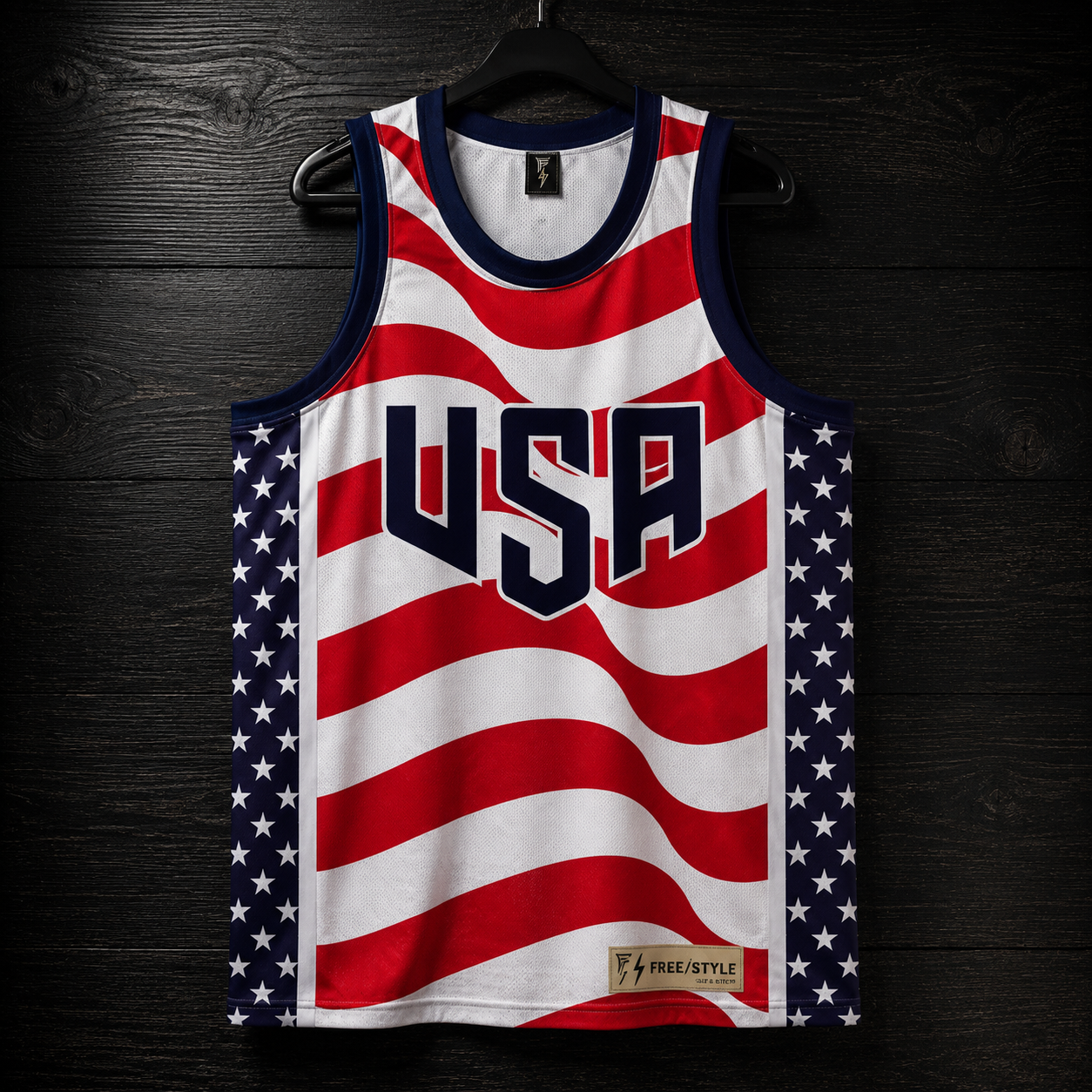 F-900m CUSTOM Name and #USA Inspired Basketball Jersey - MADE TO ORDER