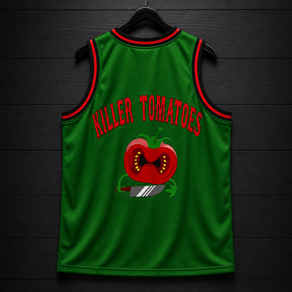 V-103m Attack of the Killer Tomatoes Green Basketball Jersey - PRE-ORDER