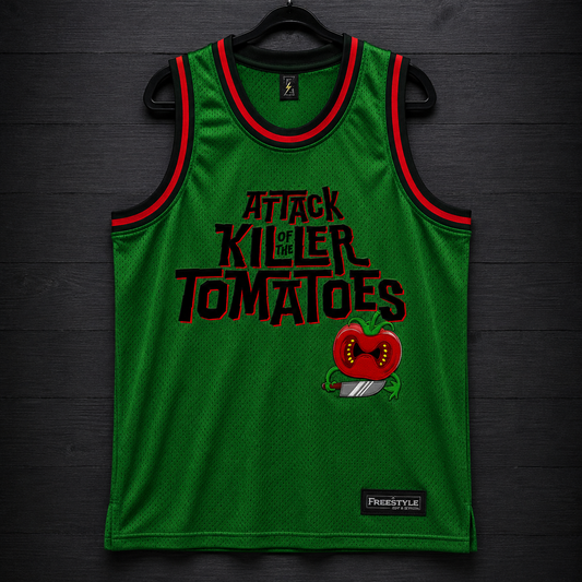 V-103m Attack of the Killer Tomatoes Green Basketball Jersey - PRE-ORDER