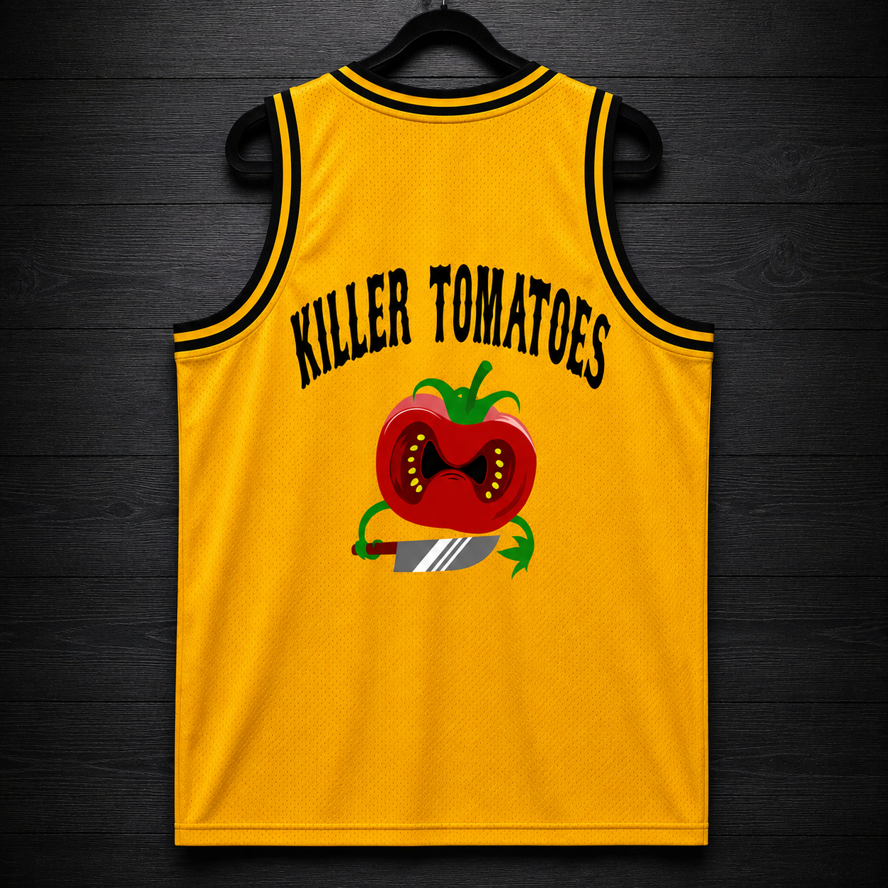 V-102m Attack of the Killer Tomatoes Yellow Basketball Jersey - PRE-ORDER