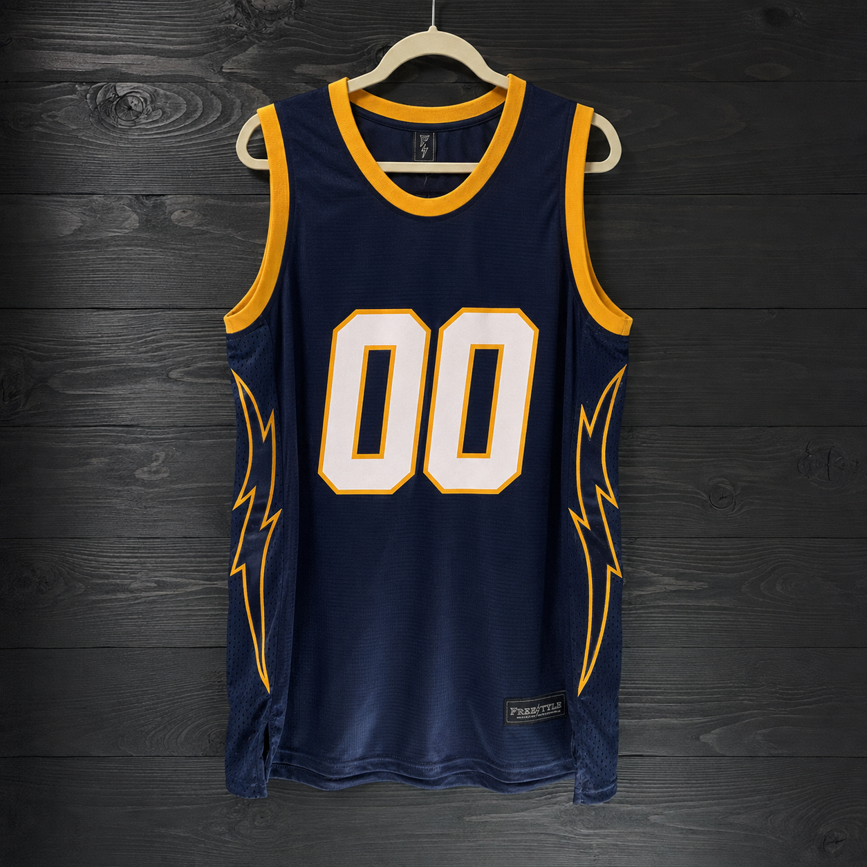 B-006m CUSTOM Name and # Navy Blue Yellow Gold Basketball Jersey - MADE TO ORDER