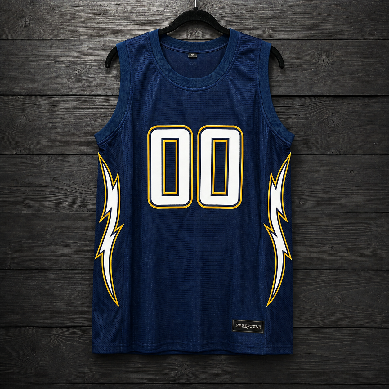 B-031m CUSTOM Name and # Navy White Yellow Gold Basketball Jersey - MADE TO ORDER