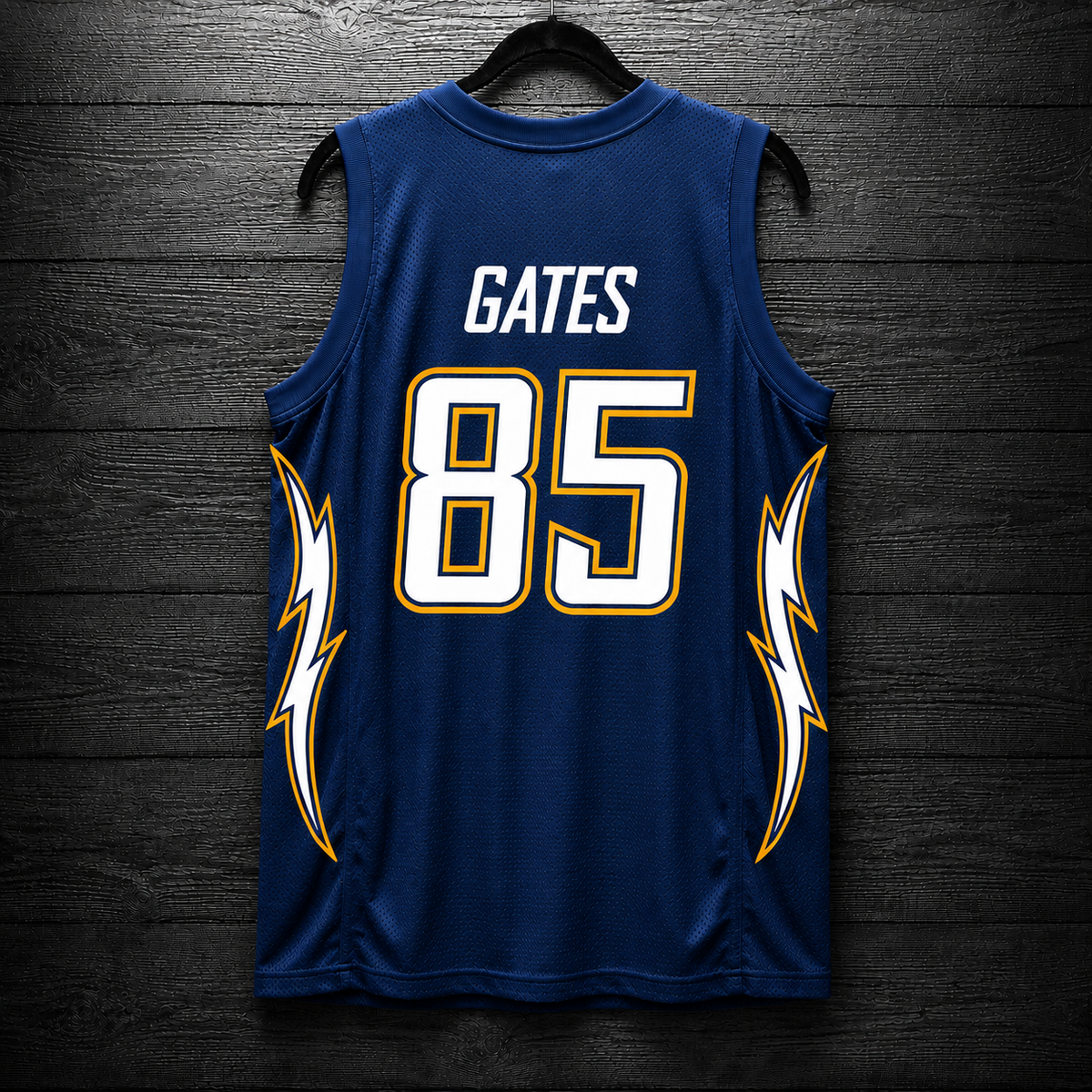 B-031m #85 San Diego Navy White Yellow Gold Basketball Jersey - MADE TO ORDER