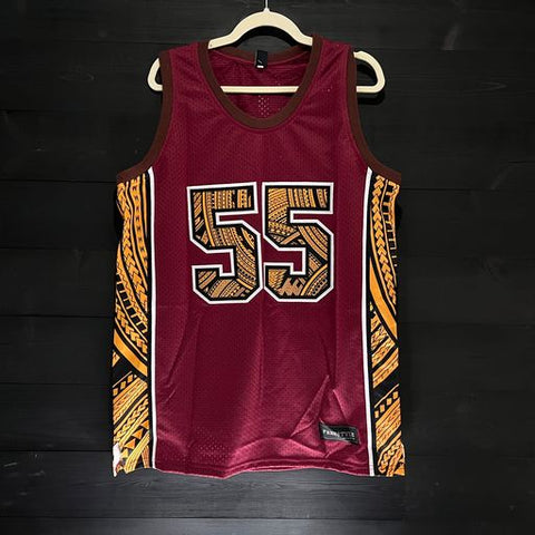 19-0031a SEAU #55 USC Maroon Yellow Gold Tribal - Available Stock