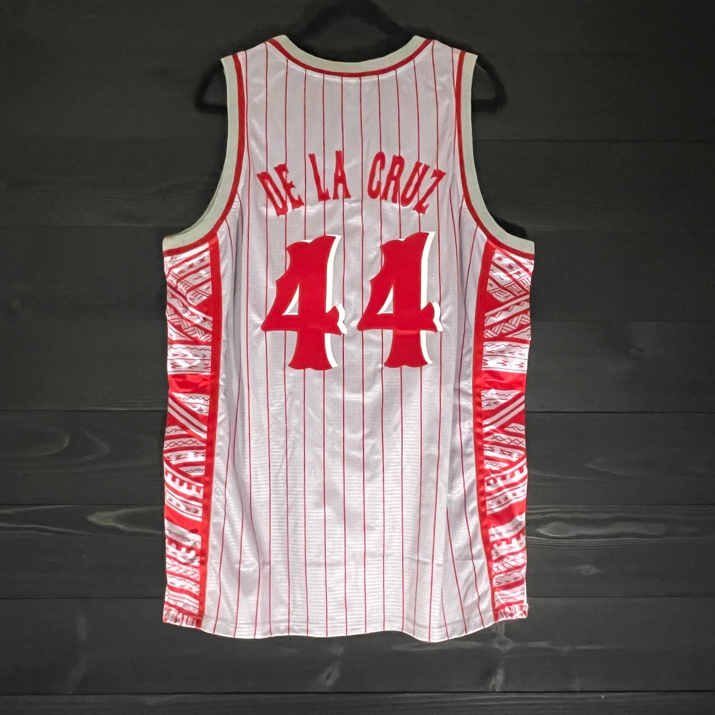 M-364a #44 Gray Red Pinstripes Tribal - ALL SIZES
