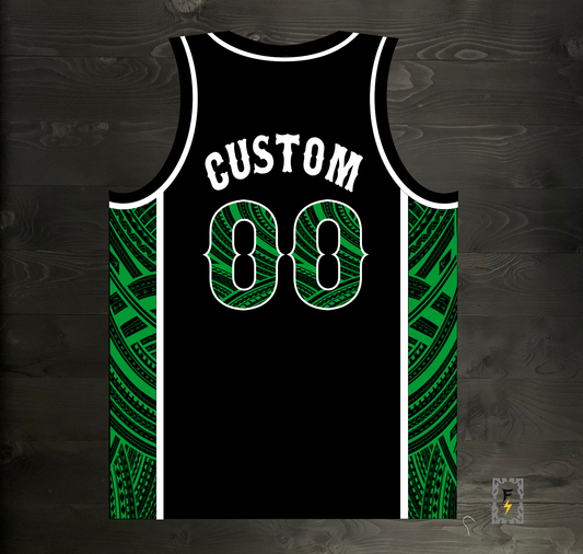 24-9043m CUSTOM # CHEERFORCE Black Basketball- MADE TO ORDER