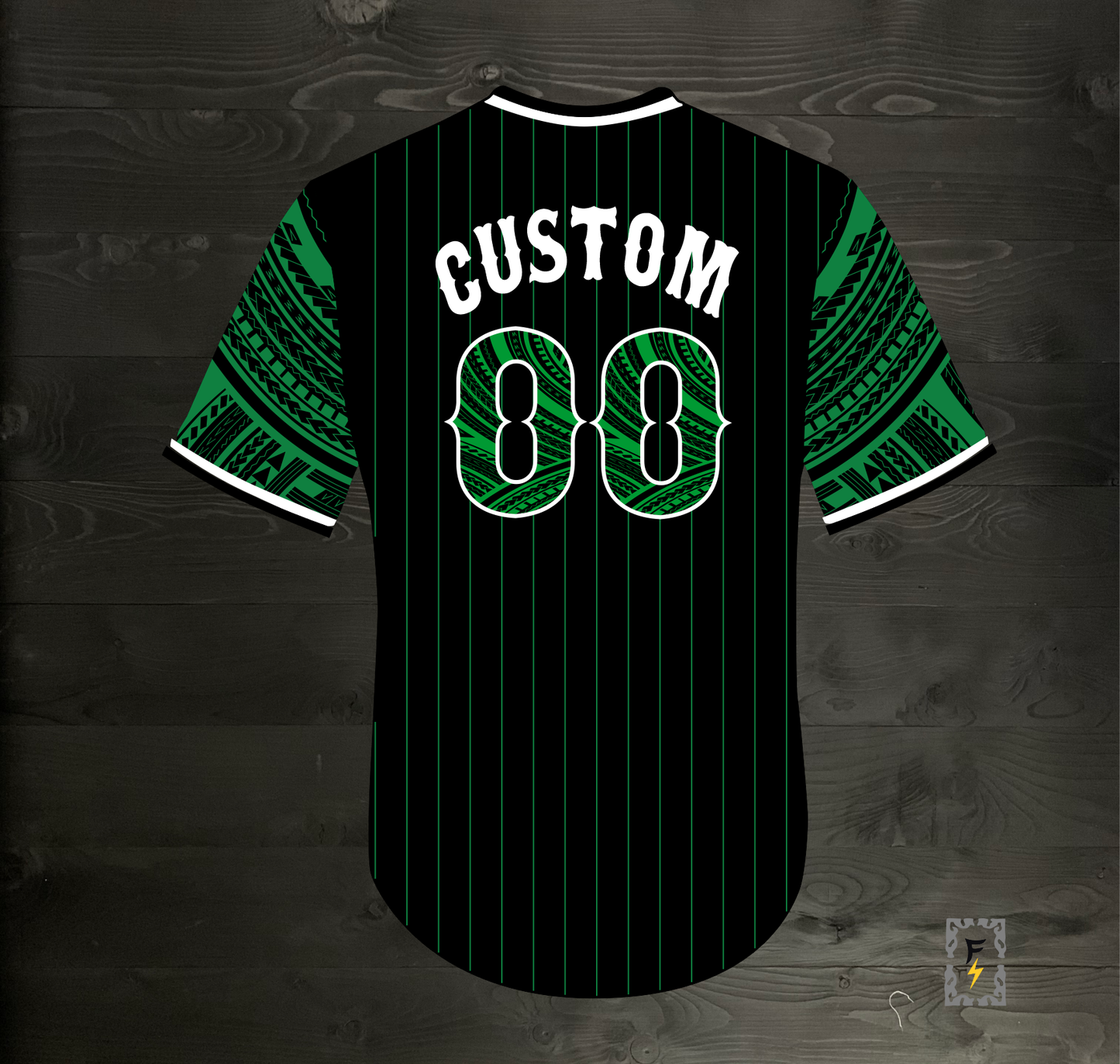 24-9045m CHEERFORCE Black Green Baseball- MADE TO ORDER