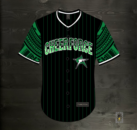 24-9045m CHEERFORCE Black Green Baseball- MADE TO ORDER